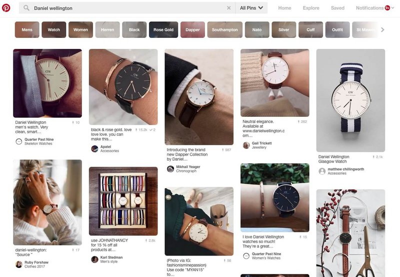 DW-watches-Pinterest-ecommerce-mayple