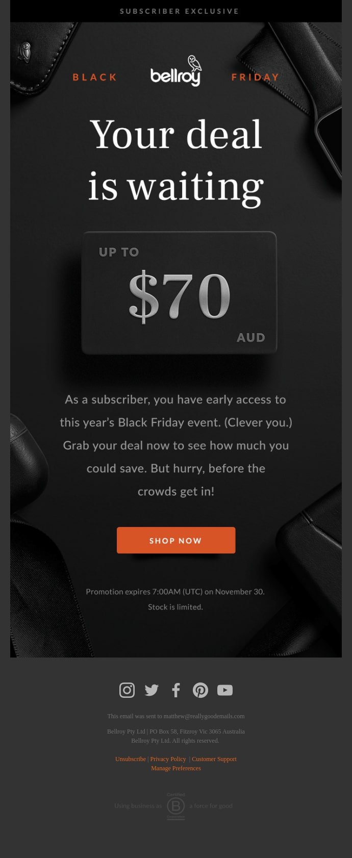 bellroy-black-friday-email