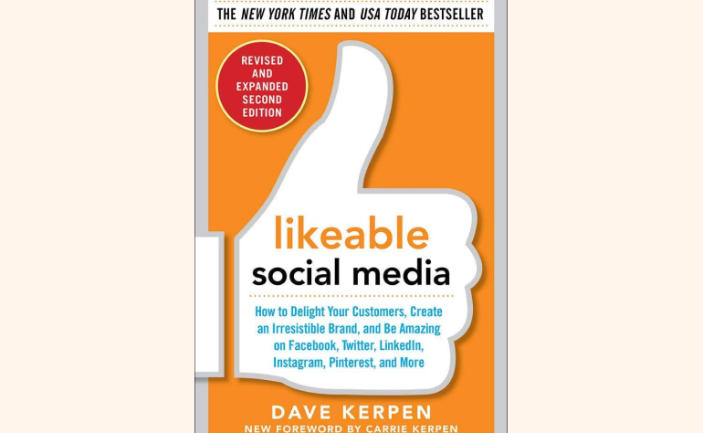 a book cover of likeable social media