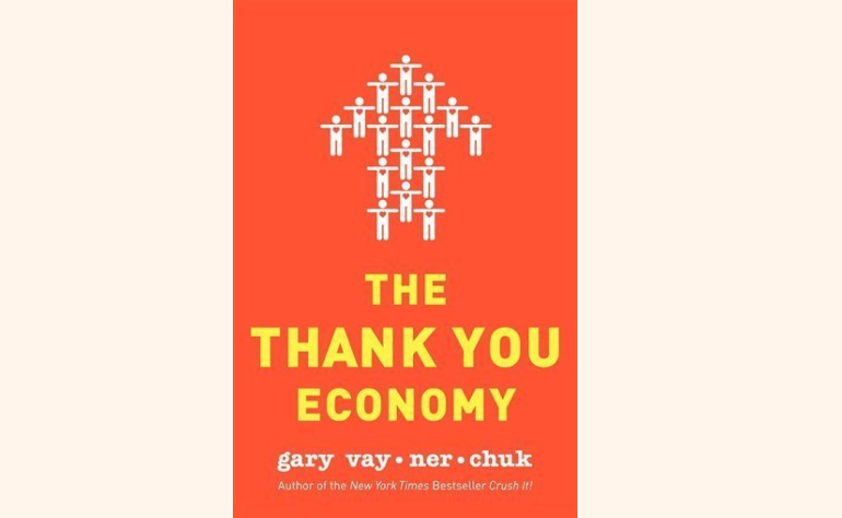 the cover of the book, the thank you economy
