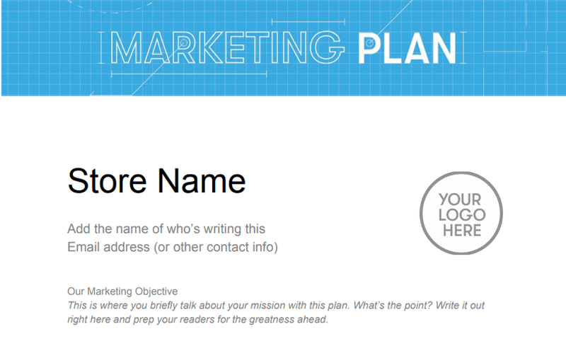 marketing plan example template from Drip