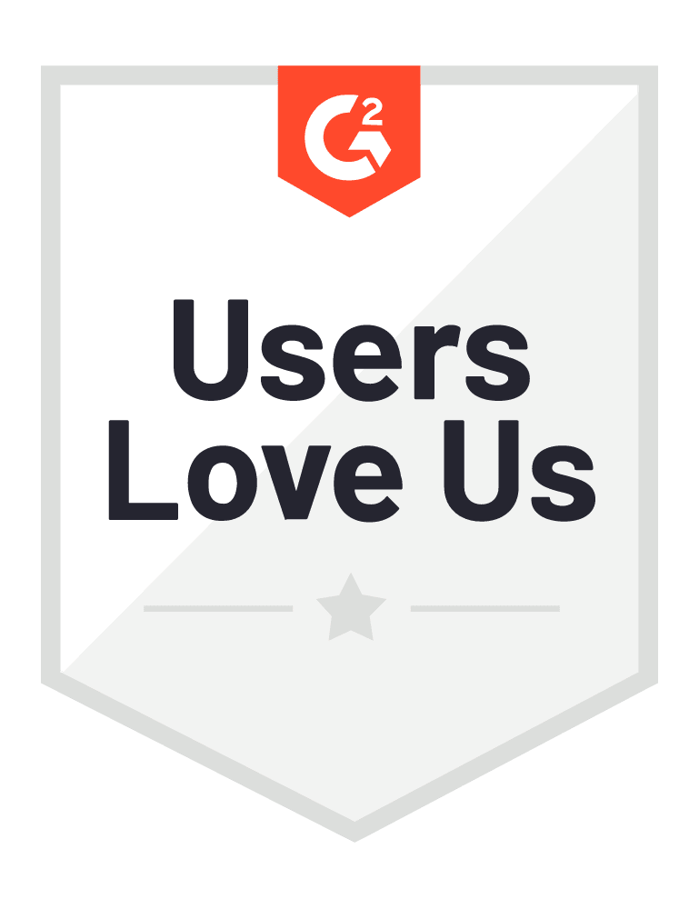 User love us G2 badge